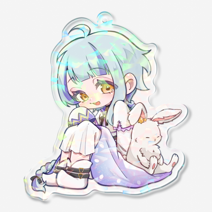 ホログラムアクリルキーホルダー - 70 × 70mm