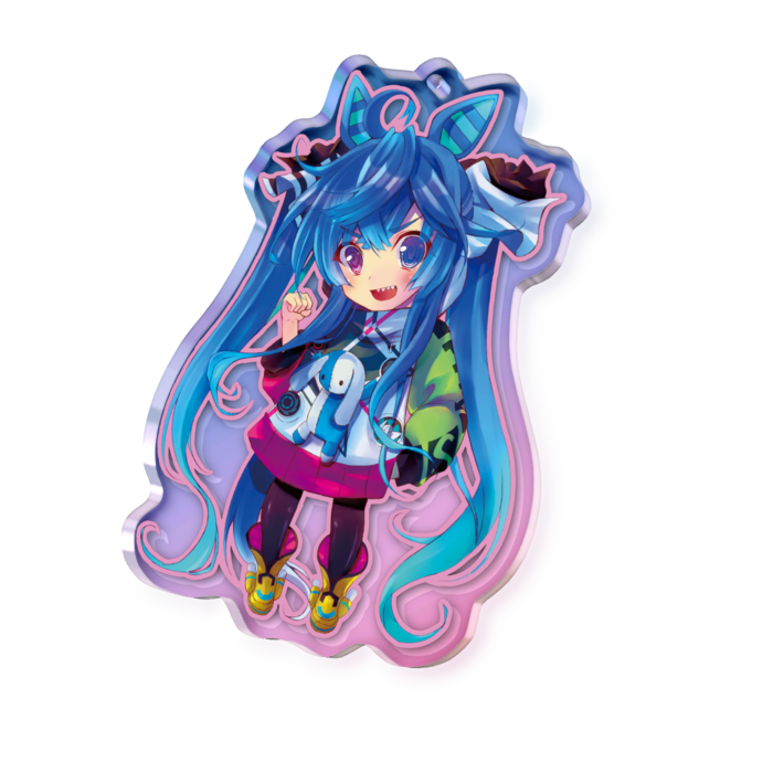 オーロラアクリルキーホルダー - 70 × 70mm