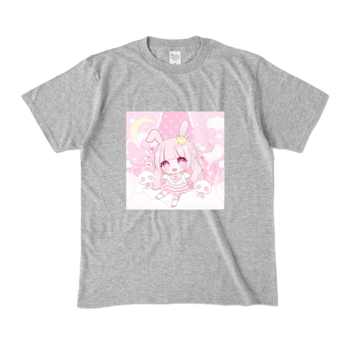 カラーTシャツ - M - 杢グレー (前面)