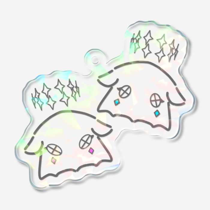 ホログラムアクリルキーホルダー - 50 × 50mm