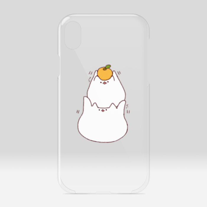 ゆるい猫らしきものの鏡餅スマホケース ゆずお Booth