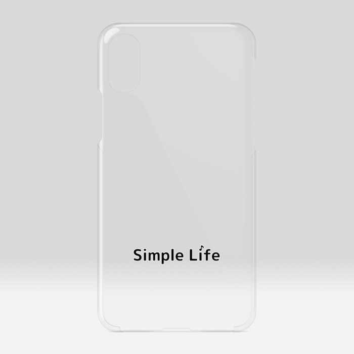 クリアiPhoneケースA　Simple Life♪　iPhone X / XS
