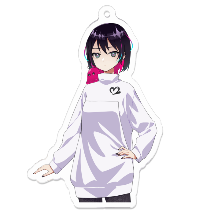 アクリルキーホルダー 無表情