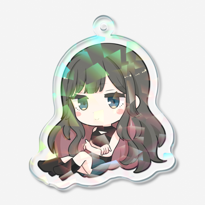 ホログラムアクリルキーホルダー - 50 × 50mm