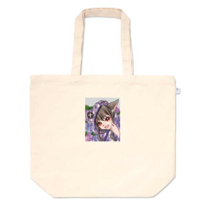 鈴屋狐トートバッグ - L - プリント面積小