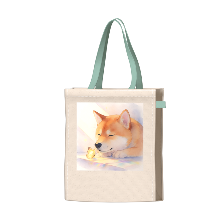 ツートンカラーバッグ - グリーン - W34 × H41 × D14cm