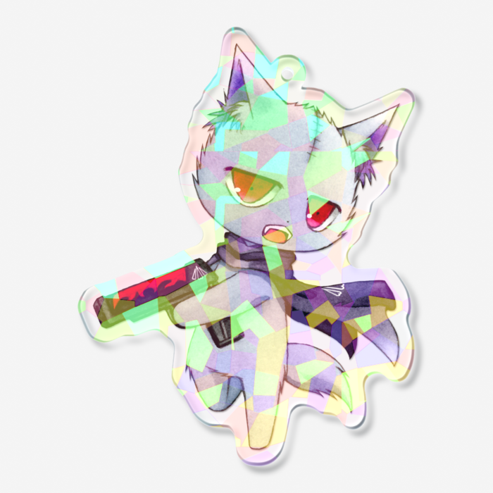 ホログラムアクリルキーホルダー - 70 × 70mm