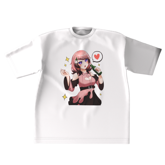 ホワイト　酔いどれTシャツ - XL -