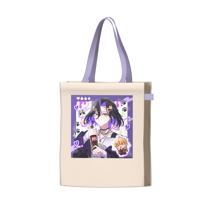 ツートンカラーバッグ - パープル - W34 × H41 × D14cm