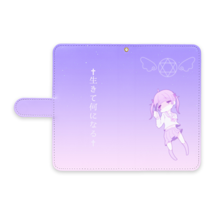手帳型Androidケース - L - ストラップ穴 あり