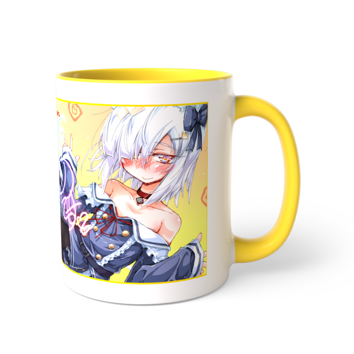 比良々ヶ原よしのツートンカラーマグカップ（イエロー）