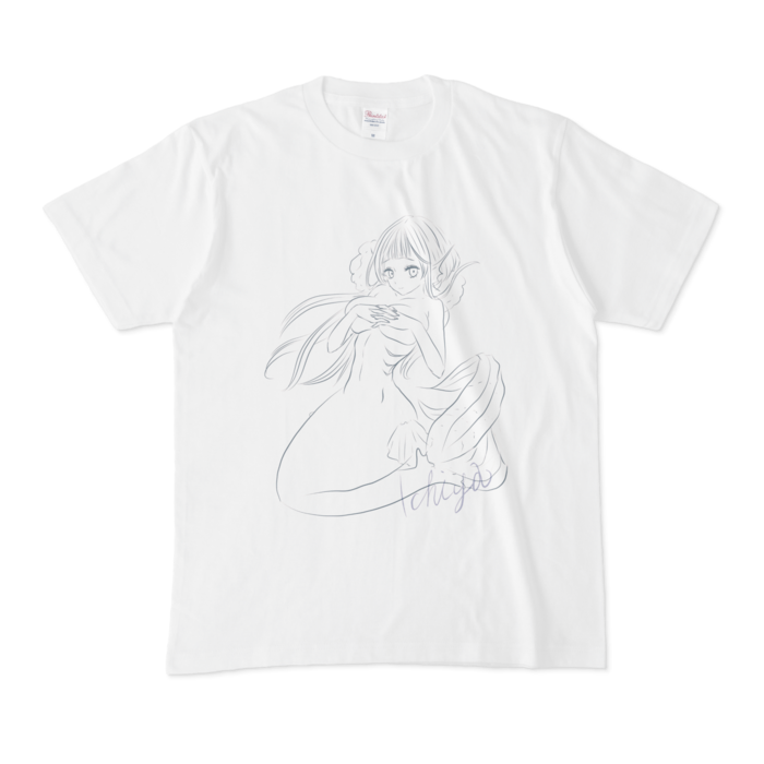人魚ちゃんTシャツ - M - 白