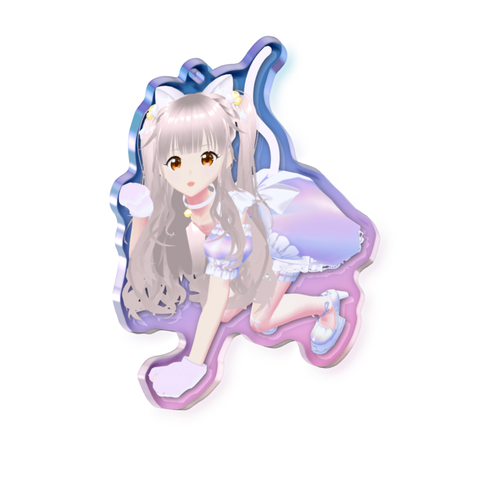 オーロラアクリルキーホルダー - 70 × 70mm