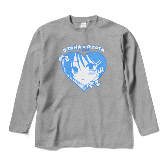 (りょ)ロングスリーブTシャツ - M - 杢グレー