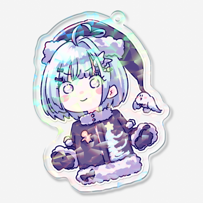 ホログラムアクリルキーホルダー - 70 × 70mm