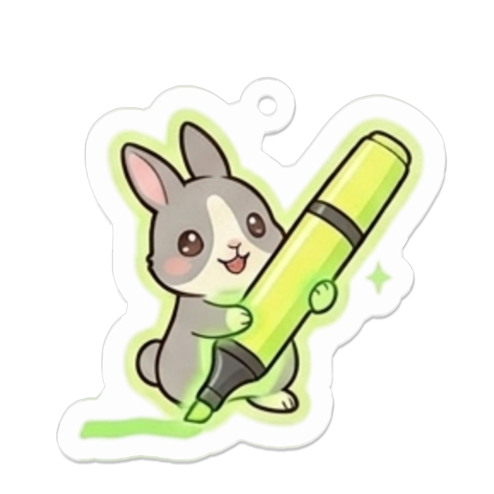 アクリルキーホルダー - 50 x 50 (mm)