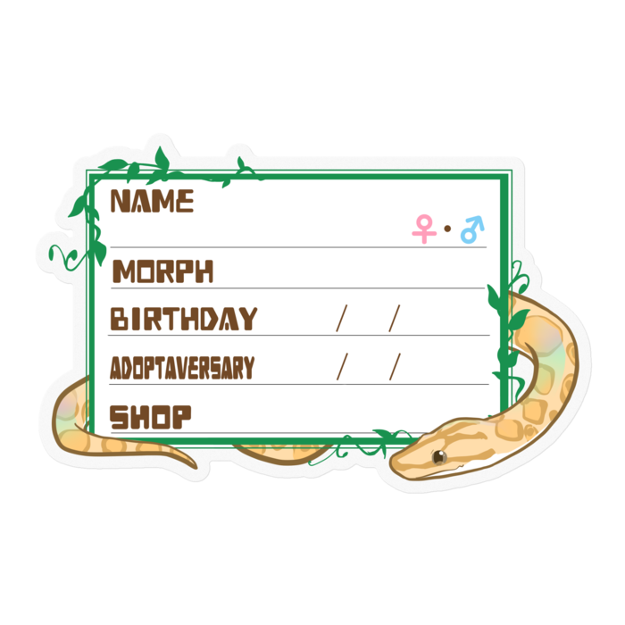 【🐍お名前ステッカー】コロニジ(パラディグマ) ‐ツタ(英語)