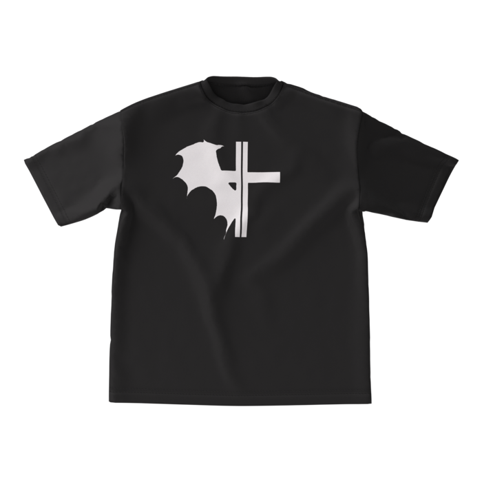 ビッグシルエットTシャツ黒 - M - 正面