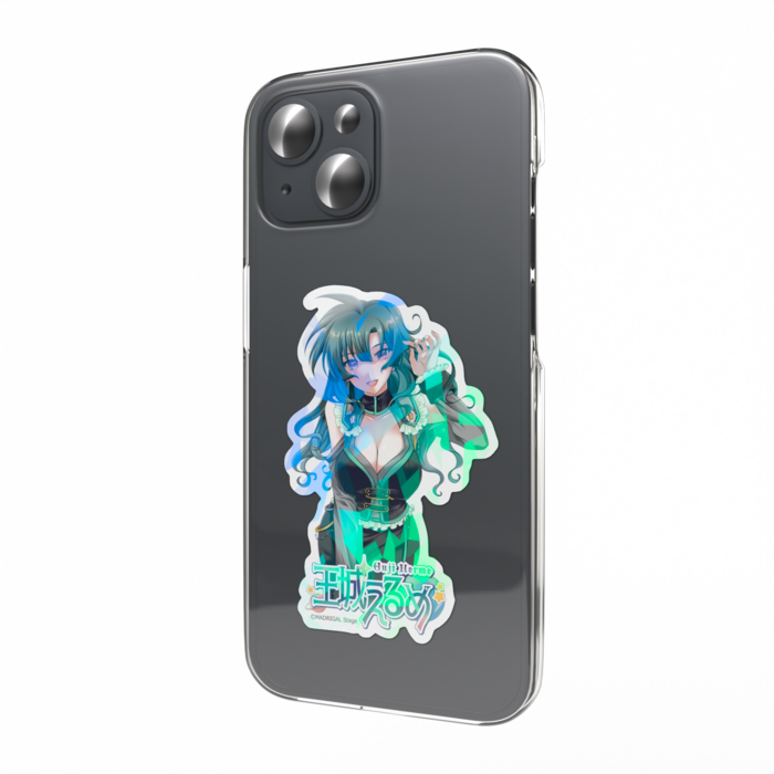 髪かき上げ - ホログラムスマホステッカー