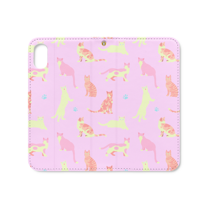 手帳型iPhoneケース(ベルトなし) - iPhone XS / X - ストラップ穴 あり