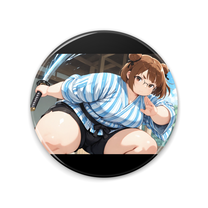 【缶ミラー】ナナちゃん（刀）  - 75mm