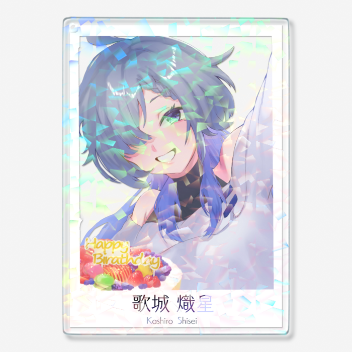 ホログラムアクリルキーホルダー - 100 × 100mm