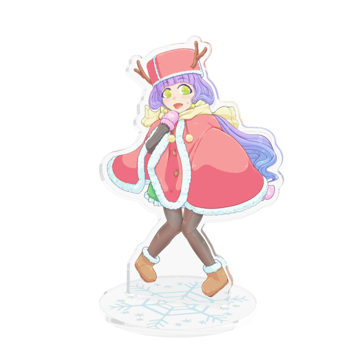 赤アクリルフィギュア - 100x100mm