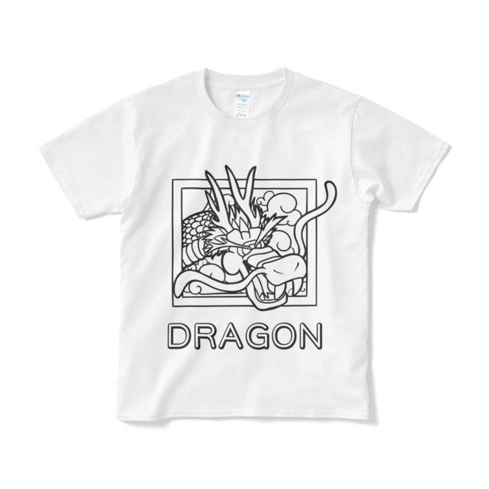 龍８のTシャツ文字あり- S - ホワイト