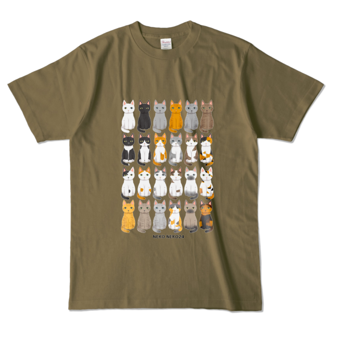 カラーTシャツ - L - オリーブ (濃色)