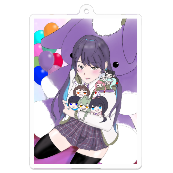 アクリルキーホルダー（コーティング） - 70 x 70 (mm)