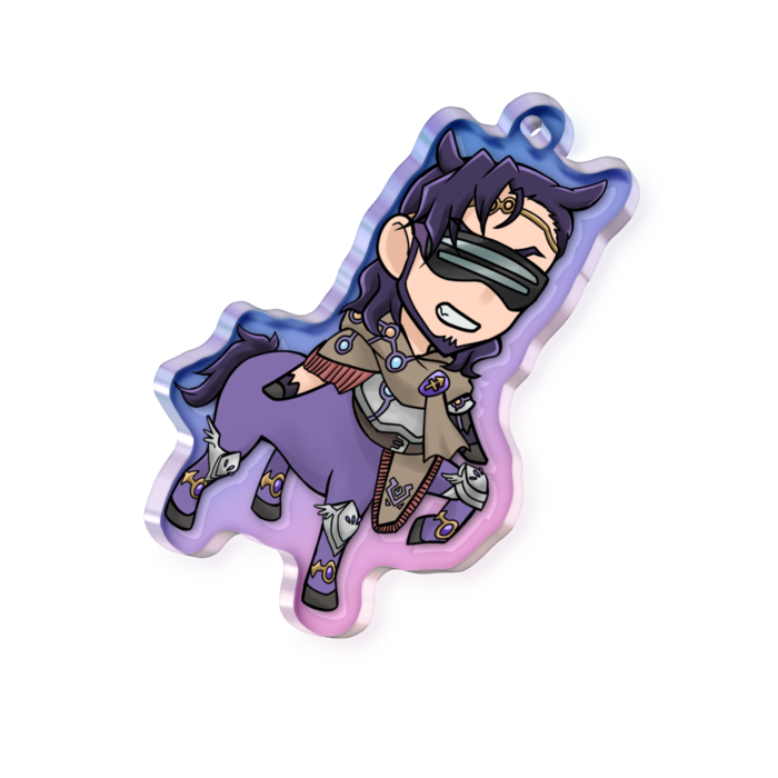 オーロラアクリルキーホルダー - 50 × 50mm