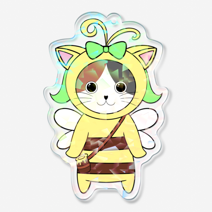 ホログラムアクリルキーホルダー - 70 × 70mm