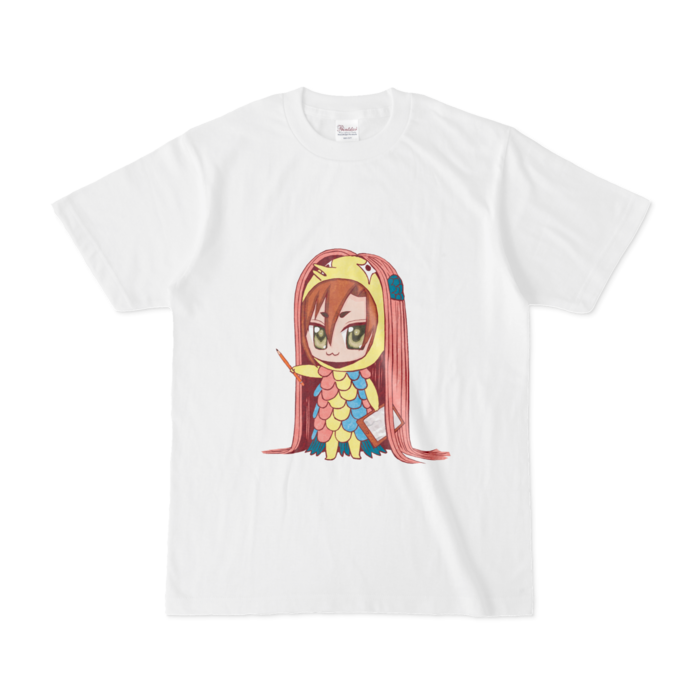 Tシャツ - S - 白_こたアマビエちゃん(前面)