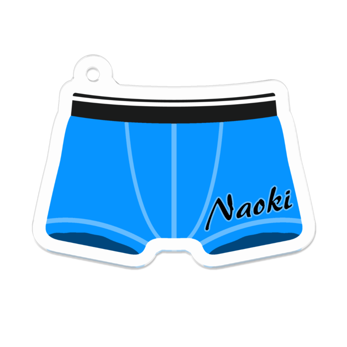 おピャンツ アクリルキーホルダー(ブルー)