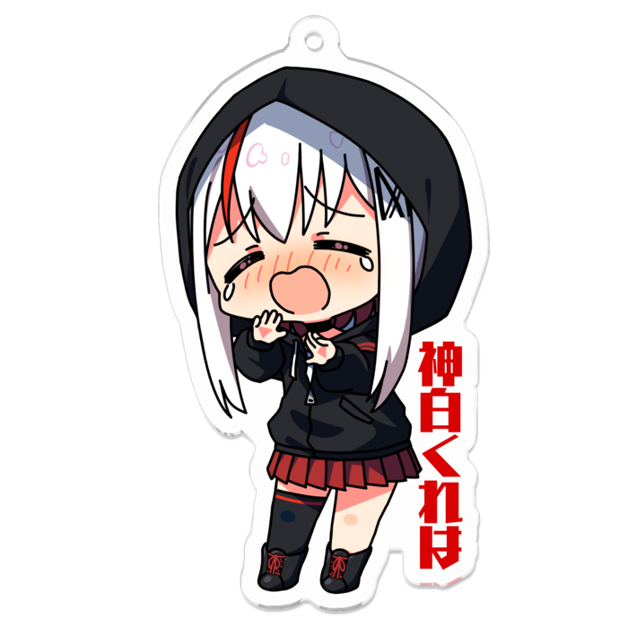 アクリルキーホルダー（コーティング） - 70 x 70 (mm)(泣き、フード)