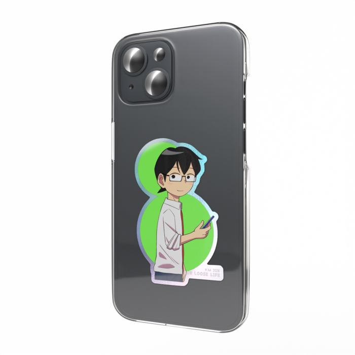 モモ/オーロラスマホステッカー 