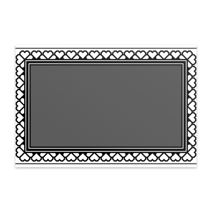 ハートのポストカード(黒系)