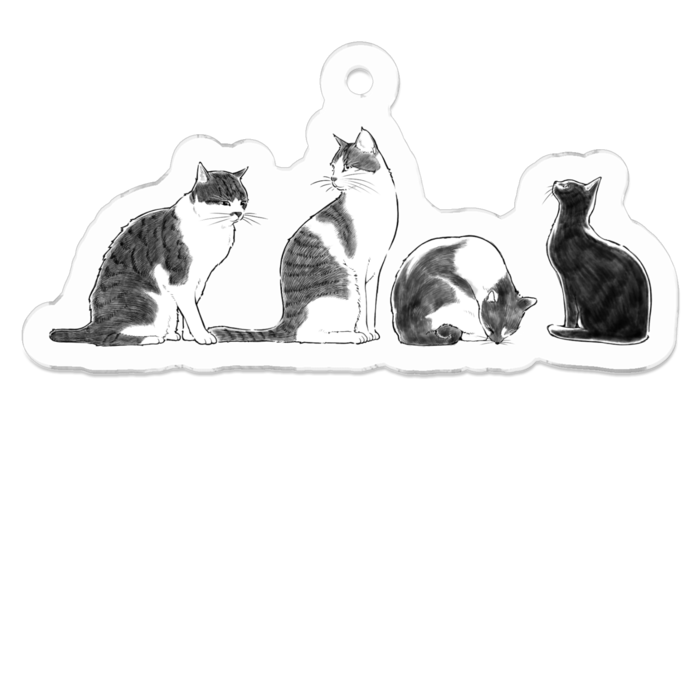 アクリルキーホルダー（コーティング） - 50 x 50 (mm)