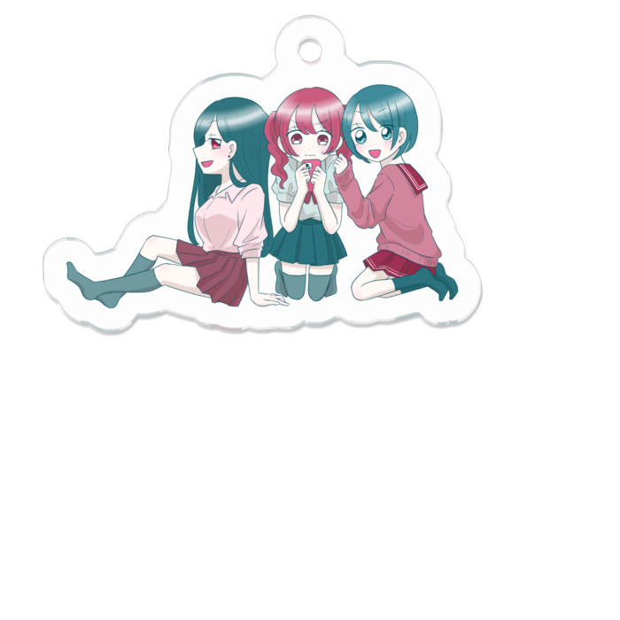 アクリルキーホルダー（コーティング） - 50 x 50 (mm)