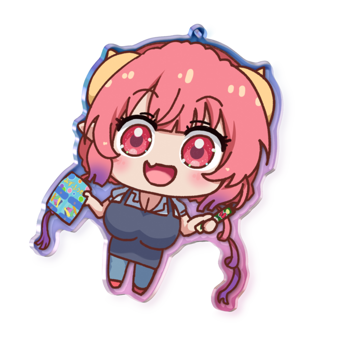 オーロラアクリルキーホルダー - 100 × 100mm