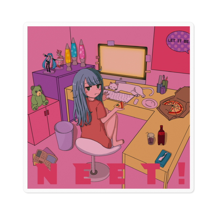 ホワイトステッカー - 100 x 100 (mm)