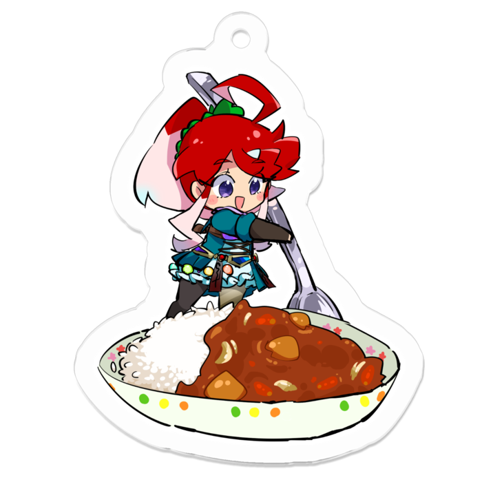 カレーの日アネモネアクリルキーホルダー - 50 x 50 (mm)