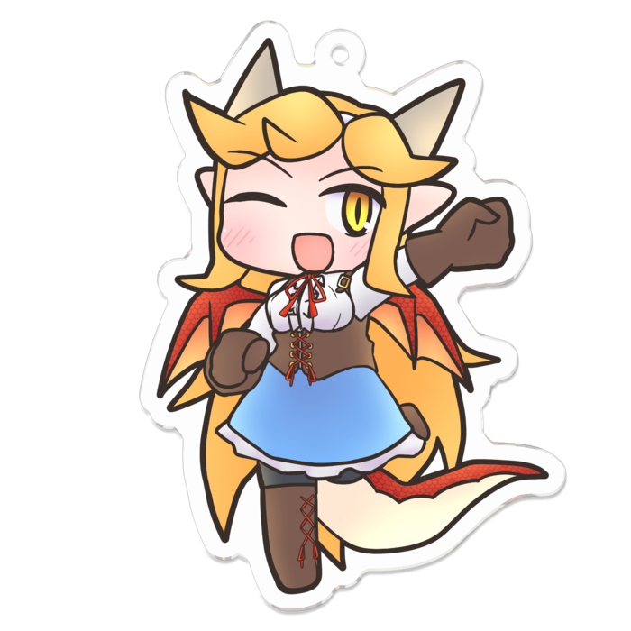 竜人の少女アリサ アクリルキーホルダー02 Zephyrstudio Booth