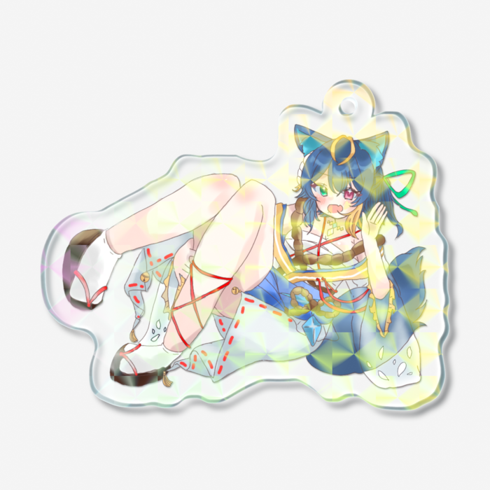 ホログラムアクリルキーホルダー - 50 × 50mm