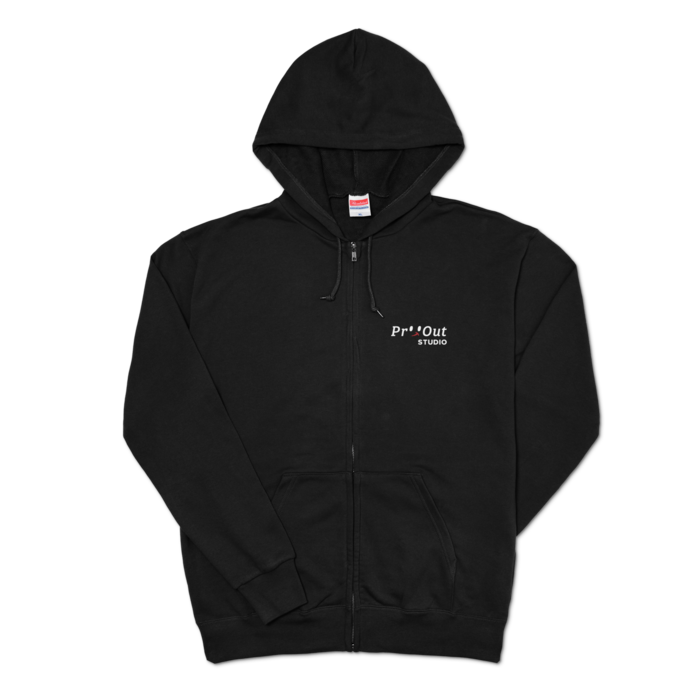 ジップパーカー - XL - ブラックレッド