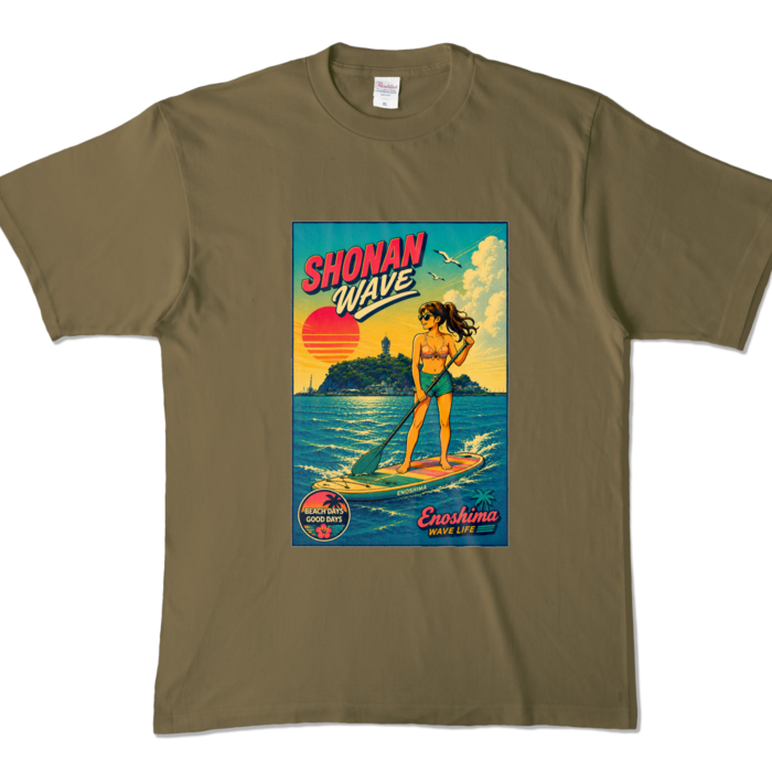 カラーTシャツ - XL - オリーブ (濃色)
