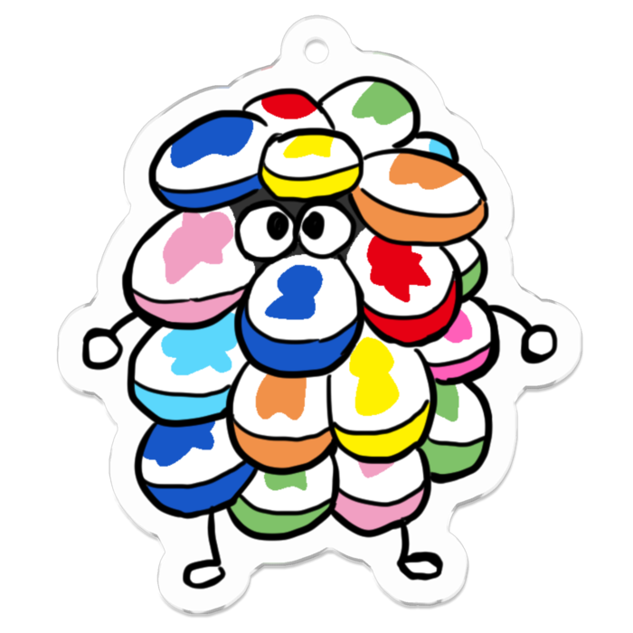アクリルキーホルダー - 50 x 50 (mm)
