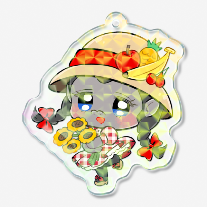 ホログラムアクリルキーホルダー - 50 × 50mm