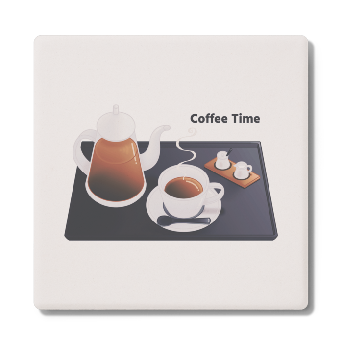 コースター　角形　白色