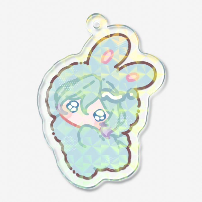 ホログラムアクリルキーホルダー - 50 × 50mm